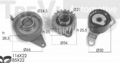 TREVI AUTOMOTIVE kd1157 -  Комплект ремня ГРМ